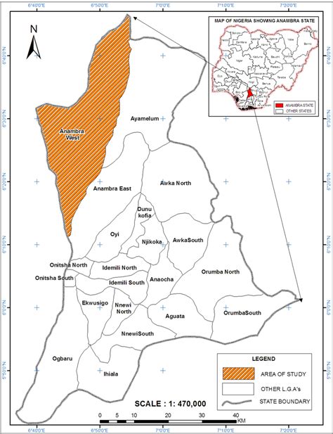 Map Of Nigeria Showing Anambra State And The Study Area Download