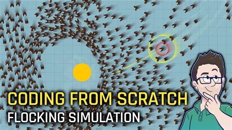 Coding From Scratch Flocking Simulation Part Youtube