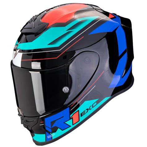 Casco Moto Scorpion Exo R1 Evo Air Blaze Azul Rojo Nilmoto