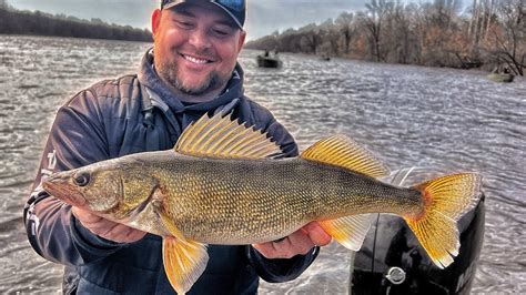 Spring Fishing For Big Walleyes On The Wisconsin River Youtube