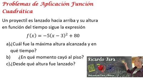 Problemas de Aplicación con Función Cuadrática YouTube