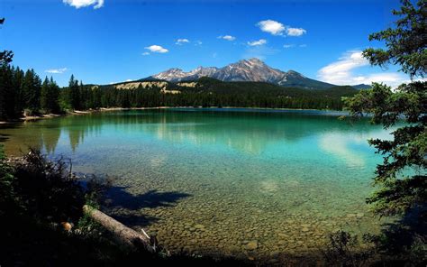 Download Crystal Blue Lake Scenic Wallpaper