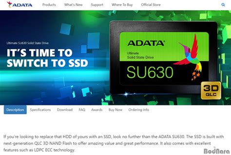 3D QLC 낸드 SSD 대열 합류, ADATA Ultimate SU630 발표:: 보드나라