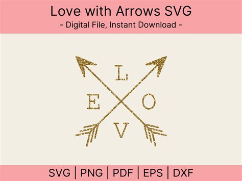 Love Heart Arrow Svg Heart Arrow Svg Love Valentine Svg Valentines