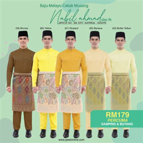 Baju Melayu Avante Nabil Ahmad By Jakel Shopee Malaysia