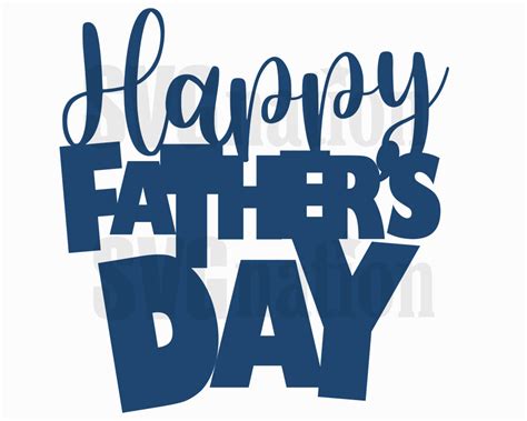 Happy Fathers Day Cake Topper Svg Svg Nation