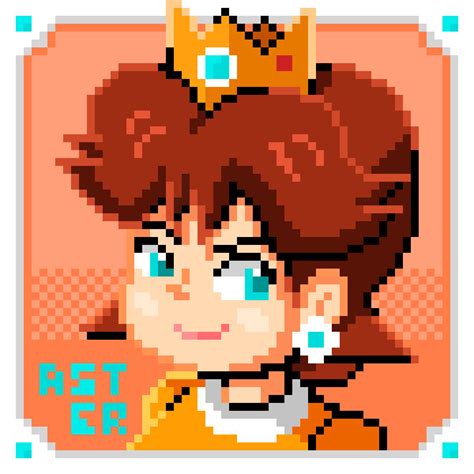 Princess Daisy Pixel Art by Asterosque on DeviantArt