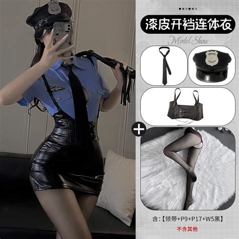 Sexy Lingerie Sexy Nightclub Policewoman Uniform Temptation Bed Free