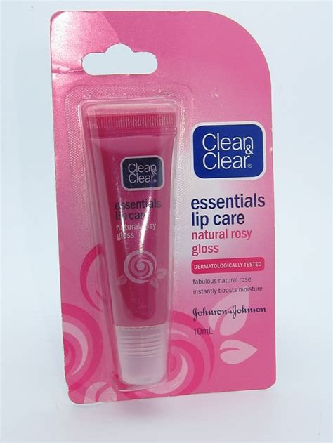 Clean & Clear Essentials Lip Care Natural Rosy Gloss Review & Swatches ...