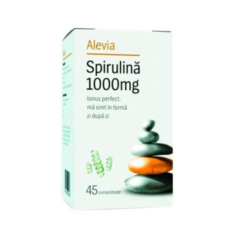 SHORT LIFE Spirulina 1000mg Alevia 45 Comprimate Esteto Ro