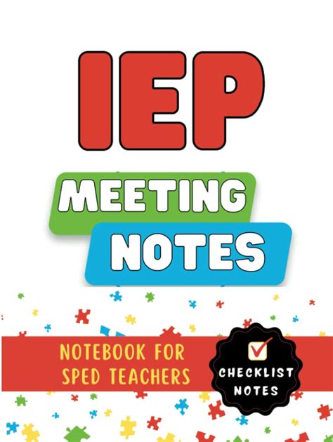 IEP MEETING NOTES NOTEBOOK For SPED TEACHERS Checklist Notes Great