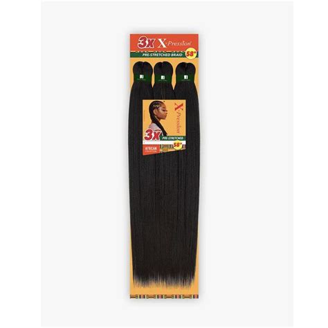 Sensationnel Pre Stretched Xpression Braiding Hair Pack Of 3