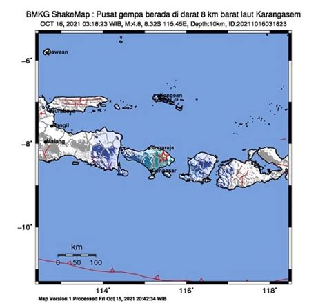 Gempa Magnitudo Terjadi Di Karangasem Bali Guncangan Terasa Hingga