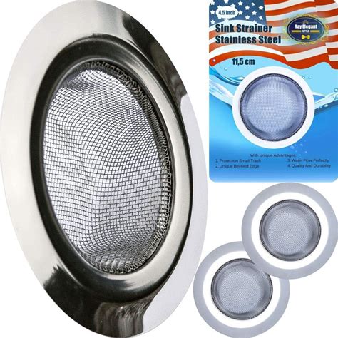 Buy Kitchen Sink Strainer Stainless Steel Large Wide Rim Anti