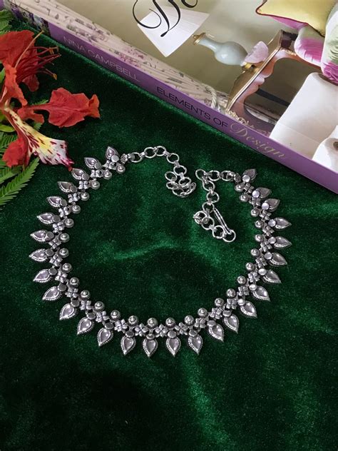 Indian Traditional Handmade Necklace In 925 Sterling Silver Etsy