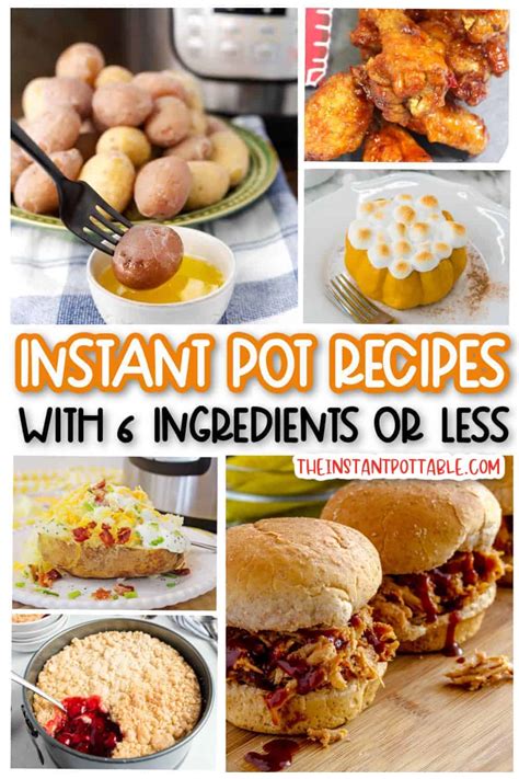 Simple Instant Pot Recipes 6 Ingredients