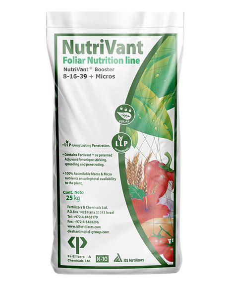 Fertilizante Foliar NutriVant Booster 8 16 39 Micros ICL MX