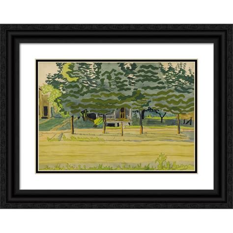 Charles Ephraim Burchfield 14x11 Black Ornate Wood Framed Double Matted