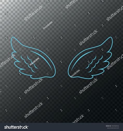 Cartoon Angel Wings Vector Illustration Icon Stock Vector (Royalty Free) 1967608102 | Shutterstock