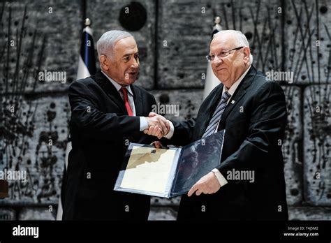 Jerusalem Israel 17th April 2019 Israeli President Reuven Rivlin R