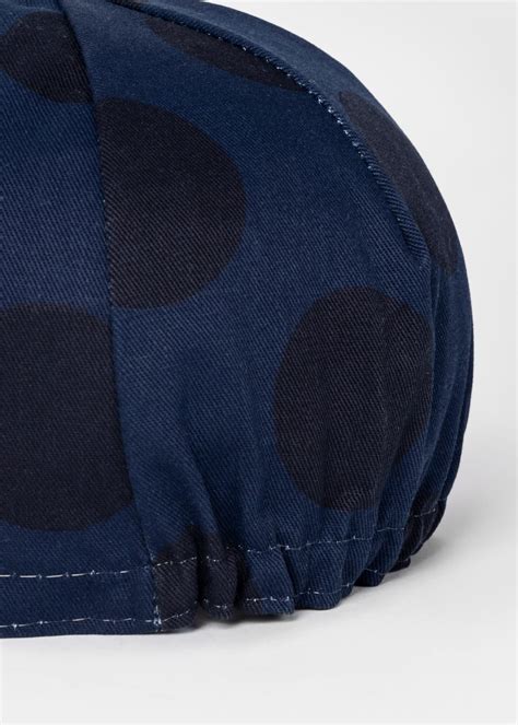 Navy Polka Dot Cycling Cap