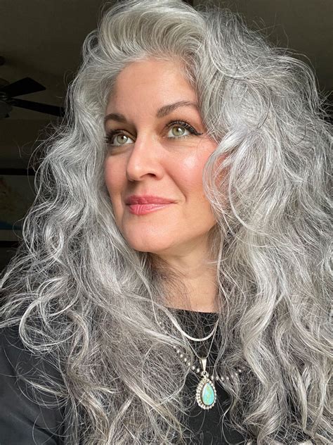 Silver Curls Long Silver Hair Long Gray Hair Gorgeous Gray Hair