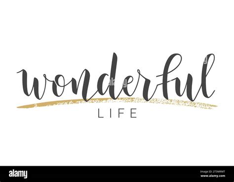 Vector Stock Illustration Handwritten Lettering Of Wonderful Life