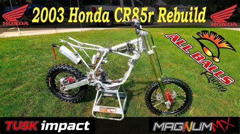 2003 Honda Cr85r Rebuild Part 1 Wheels Tires Brakes And Bath Youtube