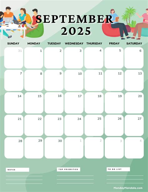 September 2025 Calendar Free Printable Cute Pictures Donna Gayleen