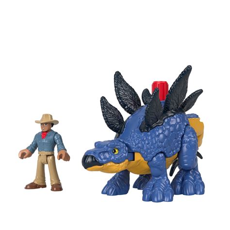 Imaginext Jurassic World Dominion Stegosaurus Dinosaur And Dr Grant Poseable Figure Set