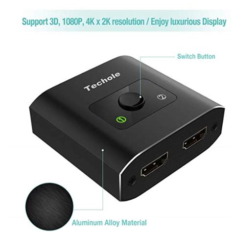 P Hdmi Splitter Techole Aluminum Hdmi Switch Bi Direction In Out