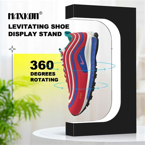 Levitating Shoe Display Stand Floating Rotating Spinning Sneaker Rack ...