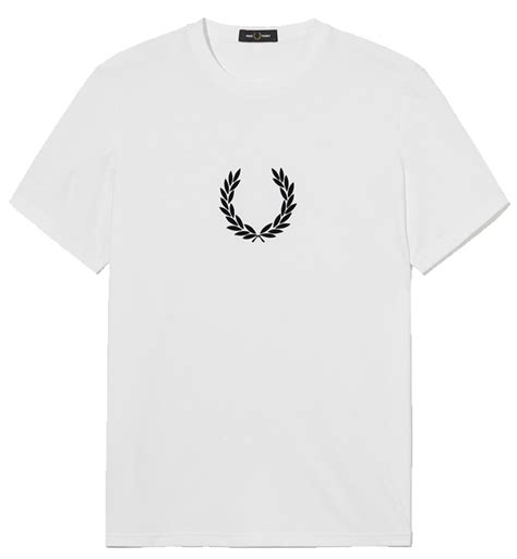 Fred Perry Small Black Laurel Wreath T Shirt White The Factory Kl