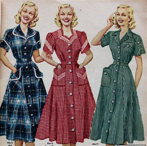 S House Dresses And Aprons History S Plaid And Shirtwaist Dress