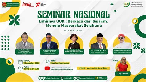 Seminar Nasional Lahirnya UUK Berkaca Dari Sejarah Menuju Masyarakat