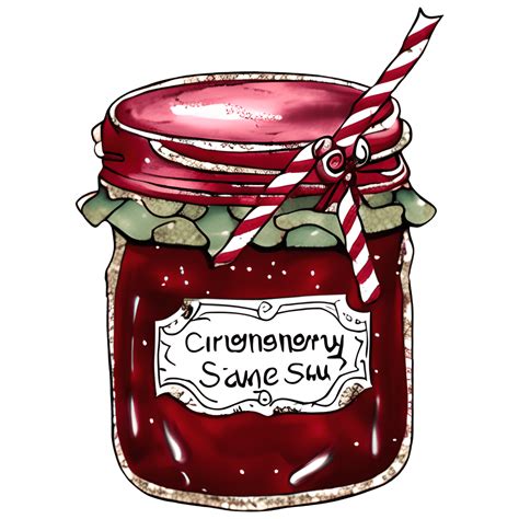 Homemade Cranberry Sauce Design Clipart · Creative Fabrica