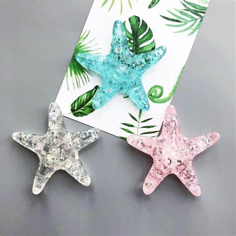 Thinsont Cute Starfish Fridge 3D Fake Crystal Refrigerator Magnets For