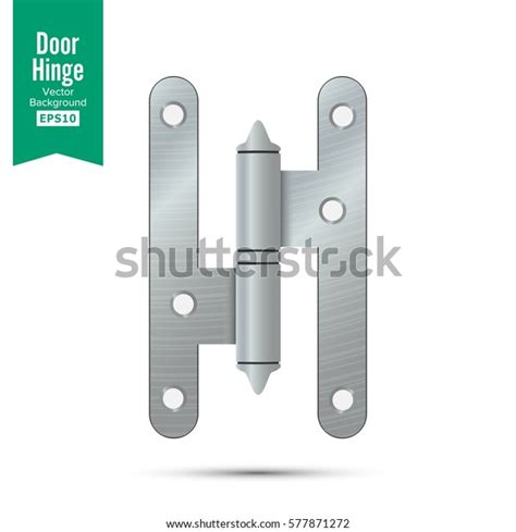 Door Hinge Vector Classic Industrial Ironmongery Stock Vector (Royalty Free) 577871272