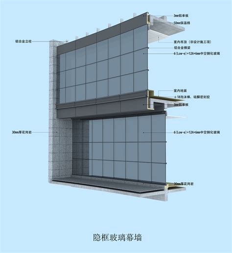 隐框玻璃幕墙结构玻璃外挂外装与外挂内装方式宏伟建设工程股份有限公司