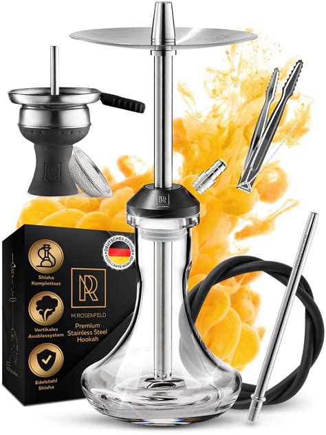 Shisha Pipe Set Stainless Steel Shisha Set Complete Travel Shisha With