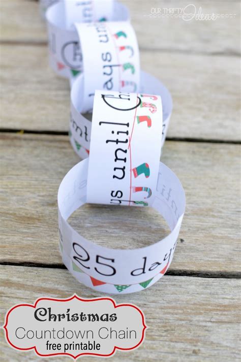 Christmas Countdown Chain Our Thrifty Ideas