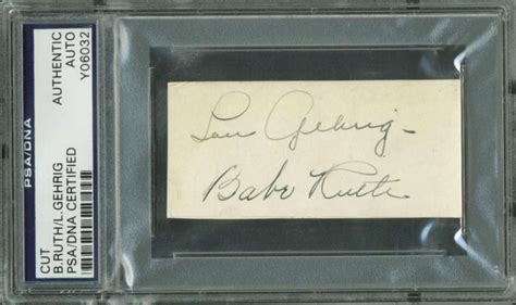 Lot Detail Babe Ruth Lou Gehrig Stunning Signed X Clean Album Page PSA DNA