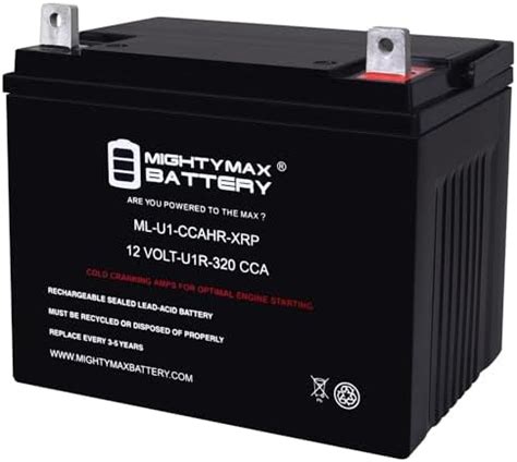 Mighty Max Battery ML U1 CCAHR XRP 12 Volt 320 CCA Nut And Bolt NB