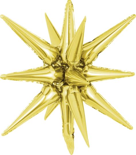 22 Decochamp Brand Starburst Gold Foil Balloon Bargain Balloons