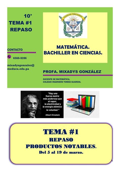 Tema Repaso Productos Notables Pdf