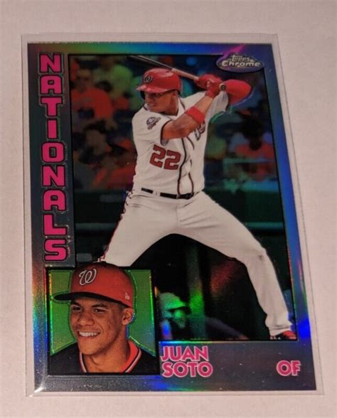 Juan Soto Topps Chrome Th Anniversary Refractor Tc Ebay