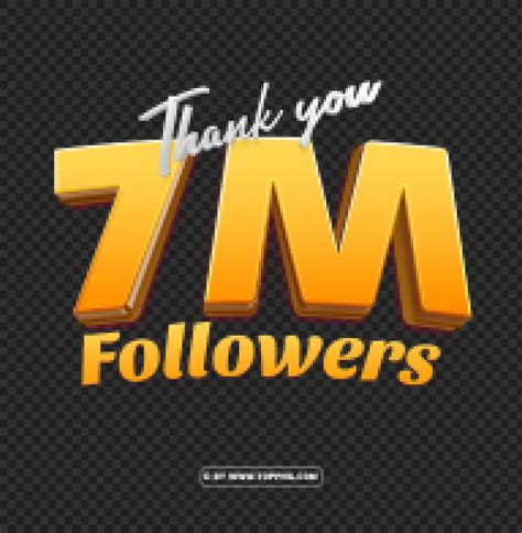 3 Million Followers Gold Thank You Hd Png File TOPpng