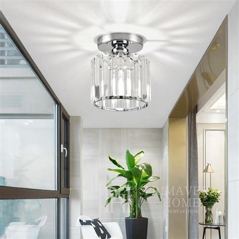 Lampa Glamour Srebrna Sufitowa Designerska Ekskluzywna Pojedyncza