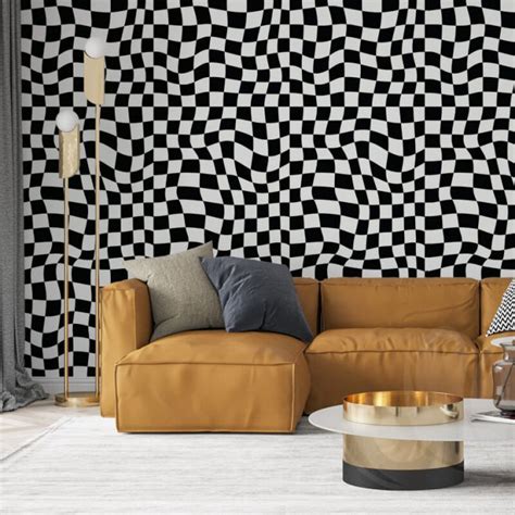 Vintage Checkered Wallpaper Pattern - Wall Decals | Wall Graphics Toronto