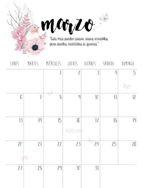 Recopilación Calendarios De Marzo 2017 Calendario De Marzo Plantilla De Calendario Para